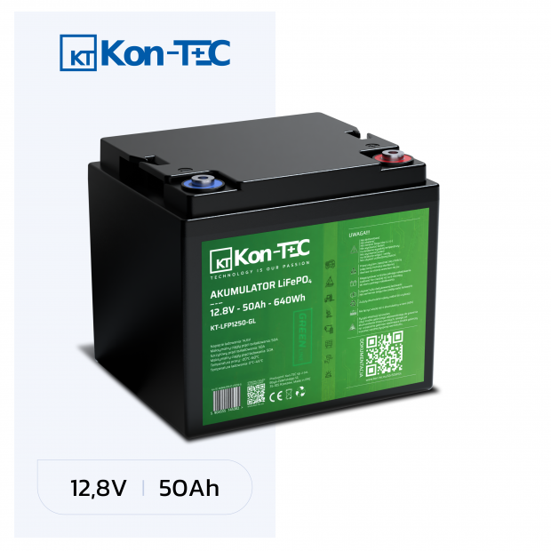 Akumulator LiFePO4 12V (12,8V) 50Ah Kon-TEC GREEN LINE