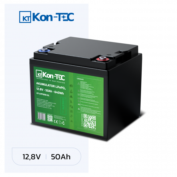 Akumulator LiFePO4 12V (12,8V) 50Ah Kon-TEC GREEN LINE