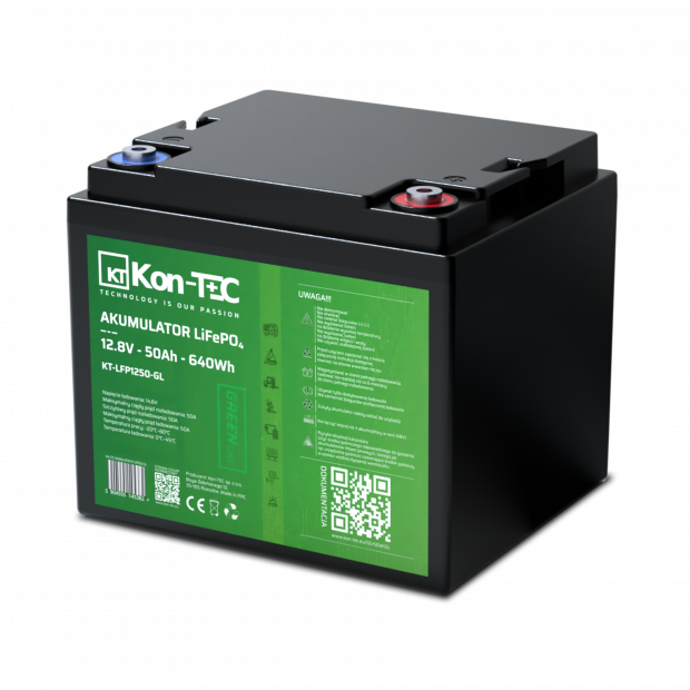 Akumulator LiFePO4 12V (12,8V) 50Ah Kon-TEC GREEN LINE