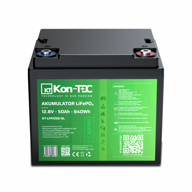 Akumulator LiFePO4 12V (12,8V) 50Ah Kon-TEC GREEN LINE