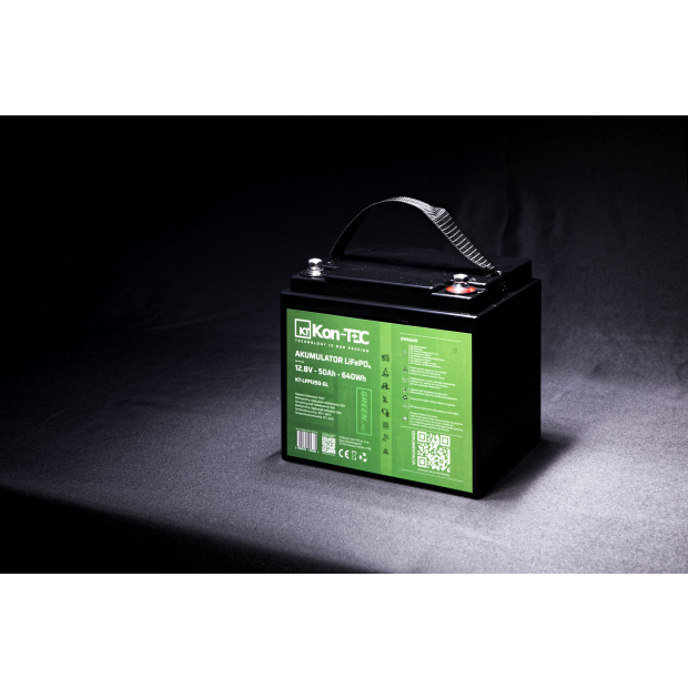 Akumulator LiFePO4 12V (12,8V) 50Ah Kon-TEC GREEN LINE