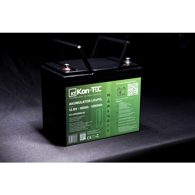 Akumulator LiFePO4 12V (12,8V) 100Ah Kon-TEC GREEN LINE
