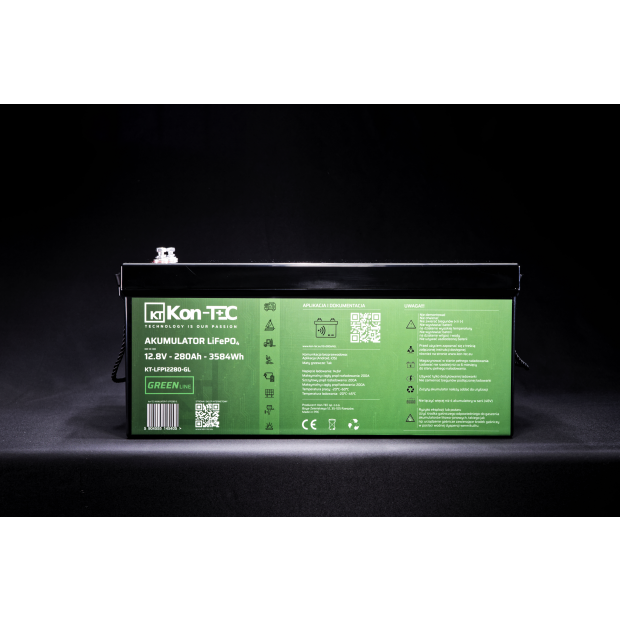 Akumulator LiFePO4 12V (12,8V) 280Ah Kon-TEC GREEN LINE