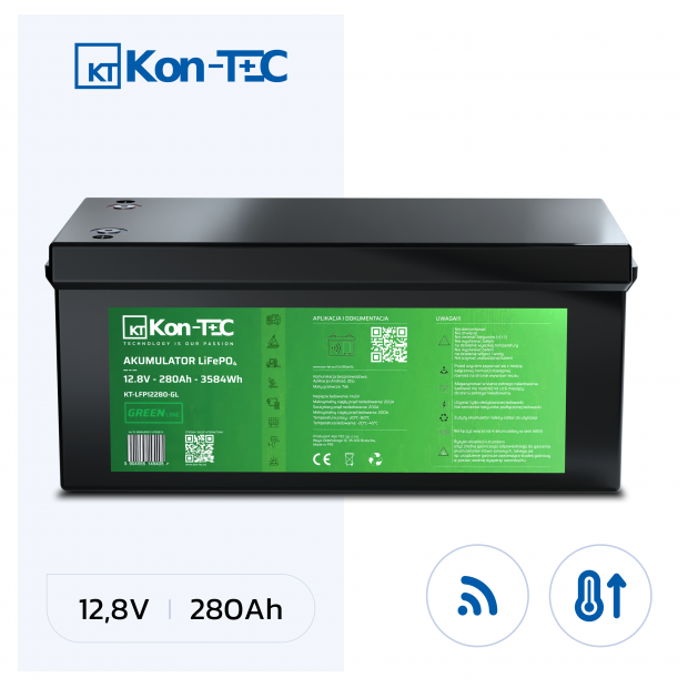 Akumulator LiFePO4 12V (12,8V) 280Ah Kon-TEC GREEN LINE