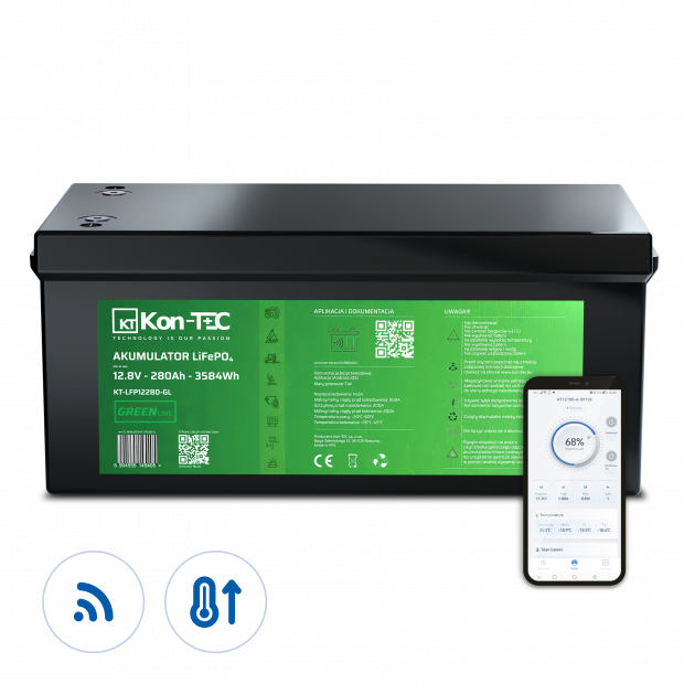 Akumulator LiFePO4 12V (12,8V) 280Ah Kon-TEC GREEN LINE