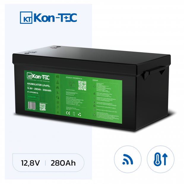 Akumulator LiFePO4 12V (12,8V) 280Ah Kon-TEC GREEN LINE