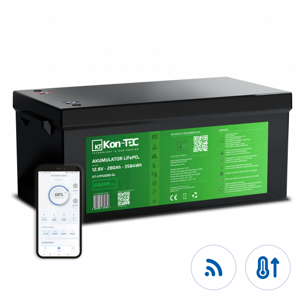 Akumulator LiFePO4 12V (12,8V) 280Ah Kon-TEC GREEN LINE