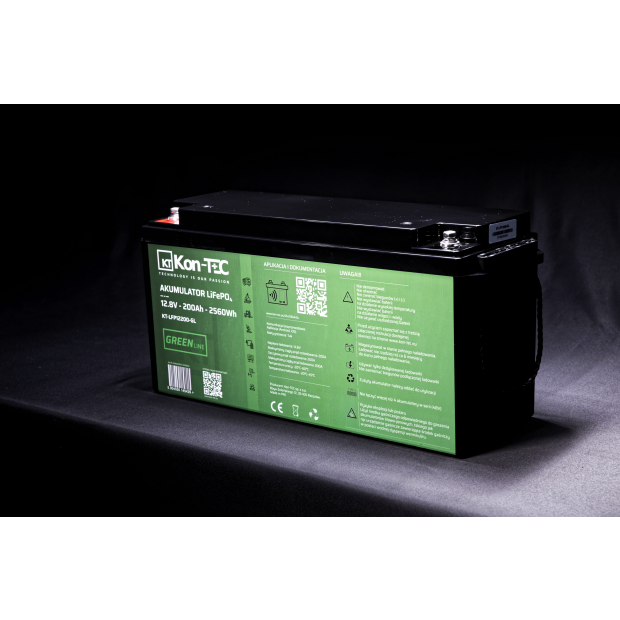 Akumulator LiFePO4 12V (12,8V) 200Ah Kon-TEC GREEN LINE