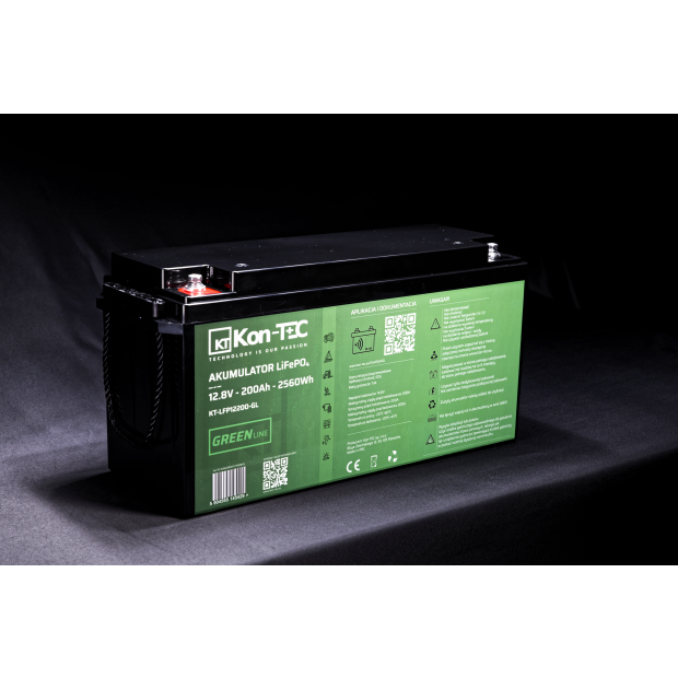 Akumulator LiFePO4 12V (12,8V) 200Ah Kon-TEC GREEN LINE