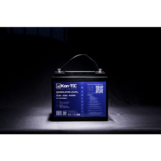 Akumulator LiFePO4 12V (12,8V) 50Ah Kon-TEC Maty grzewcze komunikacja bezprzewodowa 12000 cykli