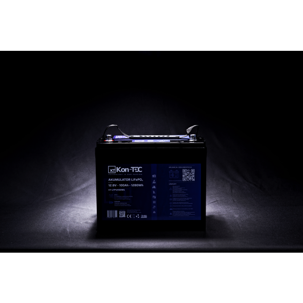 Akumulator LiFePO4 12V (12,8V) 100Ah Kon-TEC Maty grzewcze komunikacja bezprzewodowa 12000 cykli