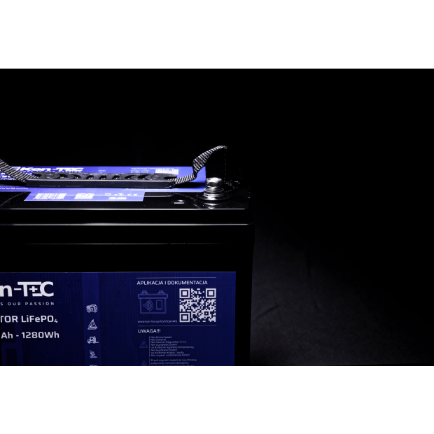 Akumulator LiFePO4 12V (12,8V) 100Ah Kon-TEC Maty grzewcze komunikacja bezprzewodowa 12000 cykli
