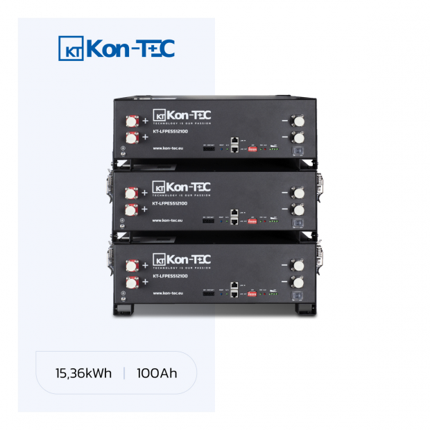 20kWh 51,2V niskonapięciowy magazyn energii Kon-TEC komplet do stosu - kompatybilny DEYE Victron - KT-LFPES512100