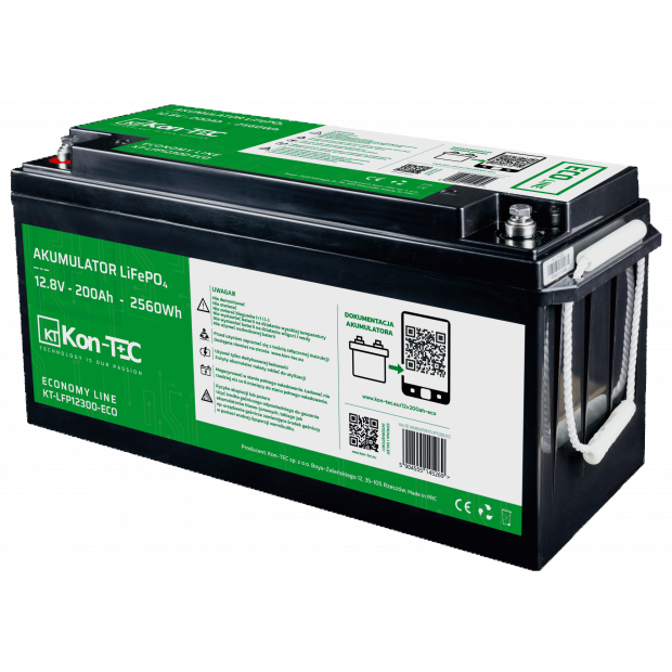 Kon-TEC KT-LFP12200ECO - Akumulator ECO 12V (12,8V) 200Ah LiFePO4