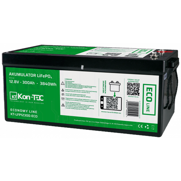Kon-TEC KT-LFP12300ECO - Akumulator ECO 12V (12,8V) 300Ah LiFePO4