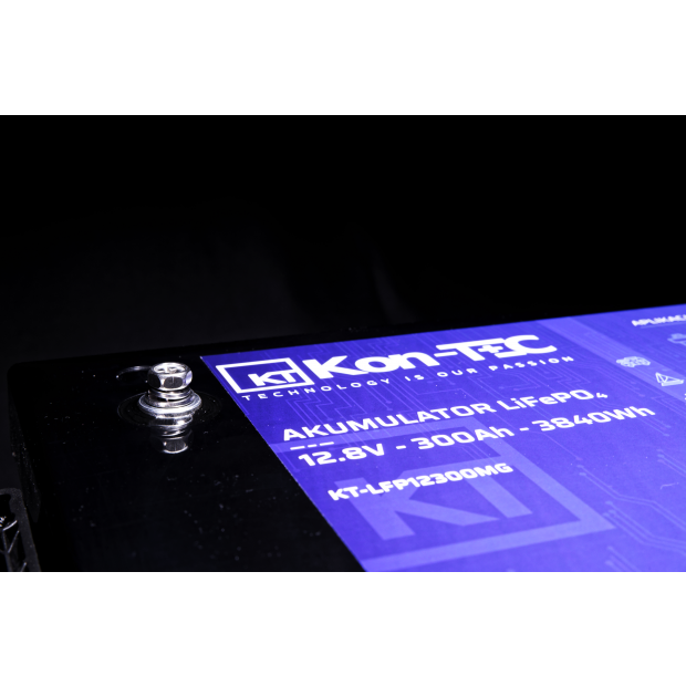 Akumulator LiFePO4 12V (12,8V) 300Ah Kon-TEC Maty grzewcze komunikacja bezprzewodowa 12000 cykli