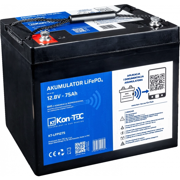Akumulator LiFePO4 12V (12,8V) 75Ah Kon-TEC