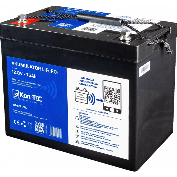 Akumulator LiFePO4 12V (12,8V) 75Ah Kon-TEC