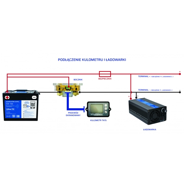 Akumulator do łodzi 12V 100Ah Kon-TEC KT-LFP12100